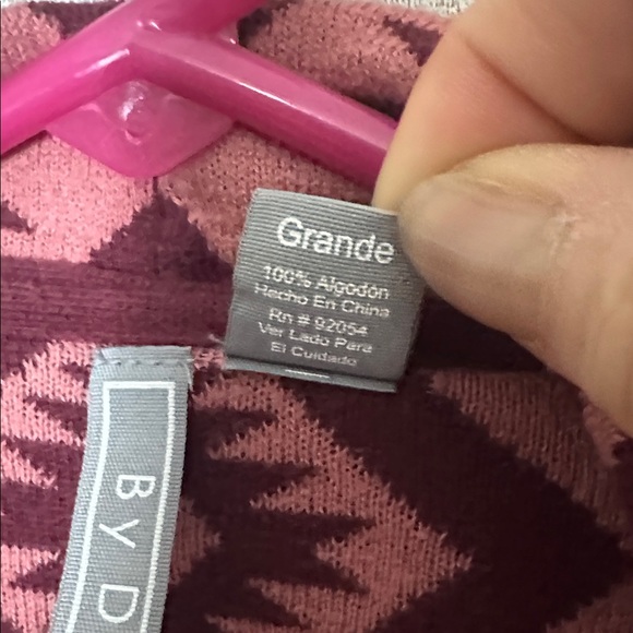 By Design large Waterfall Cardigan Sweater Tribal Aztec - Picture 5 of 7